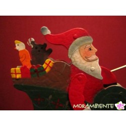 Pendelfigur "Weihnachtsmann mit Schlitten