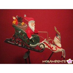Pendelfigur "Weihnachtsmann mit Schlitten