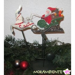 Pendelfigur "Weihnachtsmann mit Schlitten