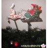 Pendelfigur "Weihnachtsmann mit Schlitten