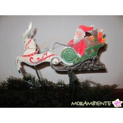 Pendelfigur "Weihnachtsmann mit Schlitten