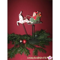 Pendelfigur "Weihnachtsmann mit Schlitten