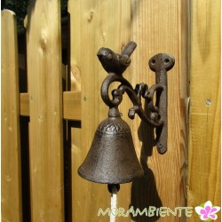 Glocke  mit Vogel aus Gusseisen