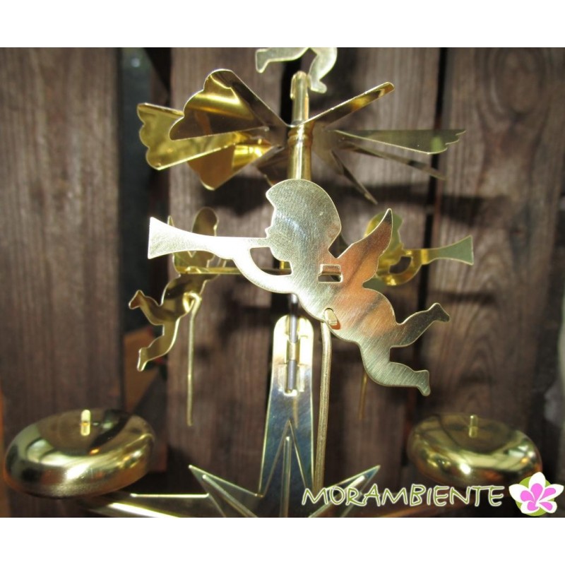 FANMEX Engelsgeläute Kerzen-Karussell - Weihnachtliche Tischdekoration