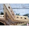 Holzstern mit LED-Beleuchtung