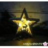 Holzstern mit LED-Beleuchtung
