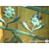 Gartenbank "Blume" aus Metall in Grün-Antik