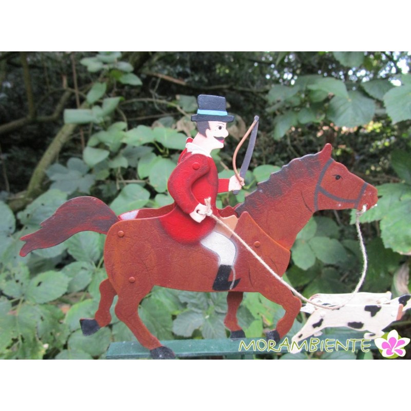 Nostalgische Pendelfigur "Reiter mit Hund"