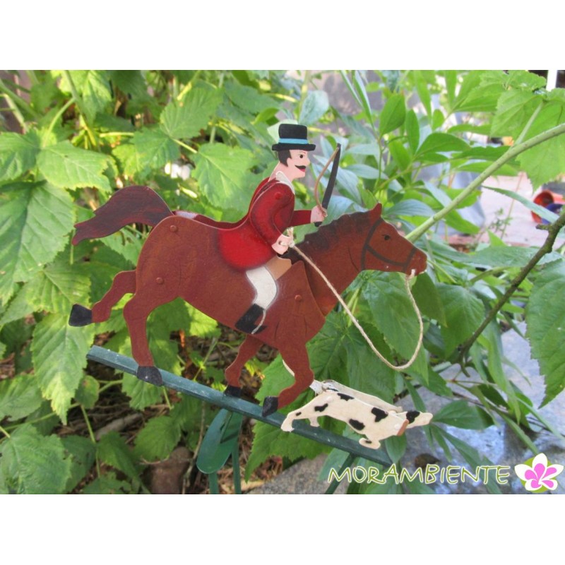 Nostalgische Pendelfigur "Reiter mit Hund"