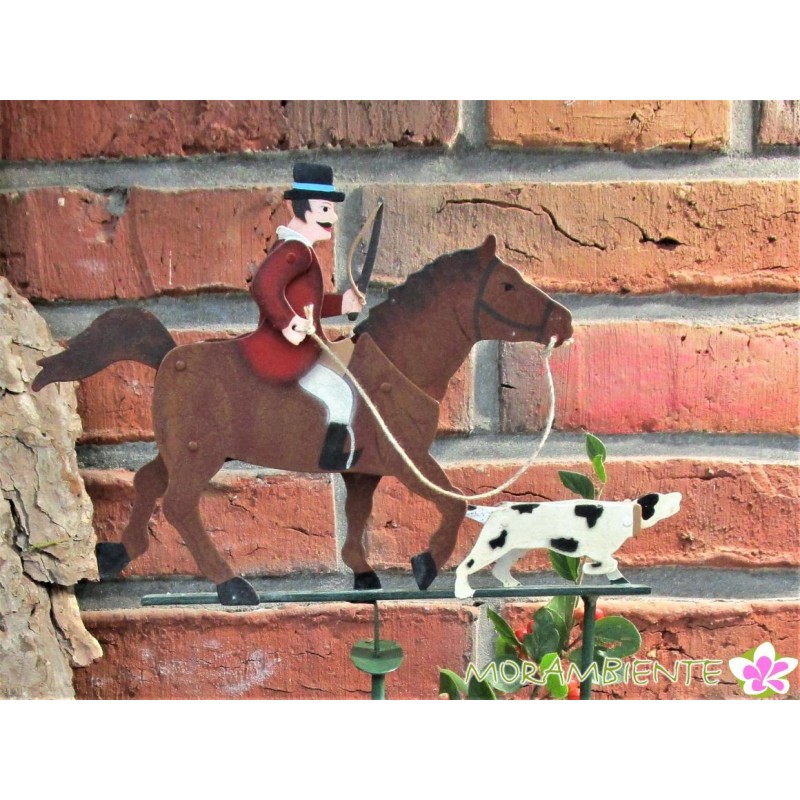 Nostalgische Pendelfigur "Reiter mit Hund"