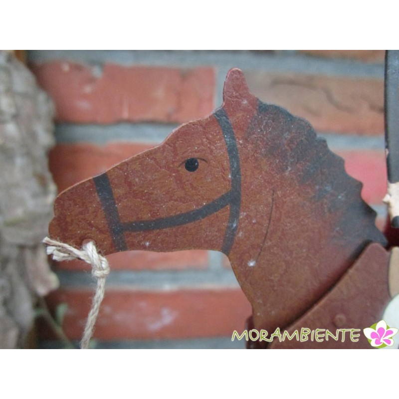 Nostalgische Pendelfigur "Reiter mit Hund"