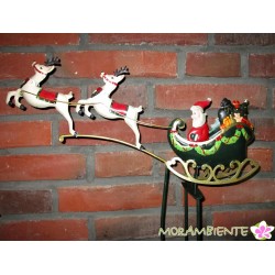 Pendelfigur "Weihnachtsmann im fliegenden Schlitten"