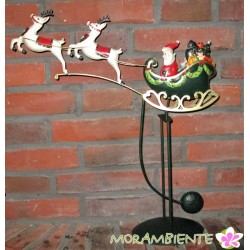 Pendelfigur "Weihnachtsmann im fliegenden Schlitten"
