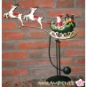 Pendelfigur "Weihnachtsmann im fliegenden Schlitten"