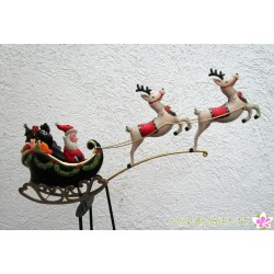 Pendelfigur "Weihnachtsmann im fliegenden Schlitten"