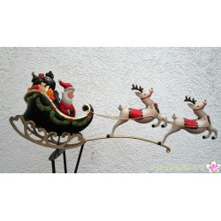 Pendelfigur "Weihnachtsmann im fliegenden Schlitten"