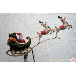 Pendelfigur "Weihnachtsmann im fliegenden Schlitten"
