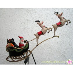 Pendelfigur "Weihnachtsmann im fliegenden Schlitten"
