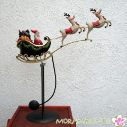 Pendelfigur "Weihnachtsmann im fliegenden Schlitten"
