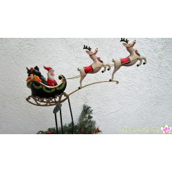 Pendelfigur "Weihnachtsmann im fliegenden Schlitten"