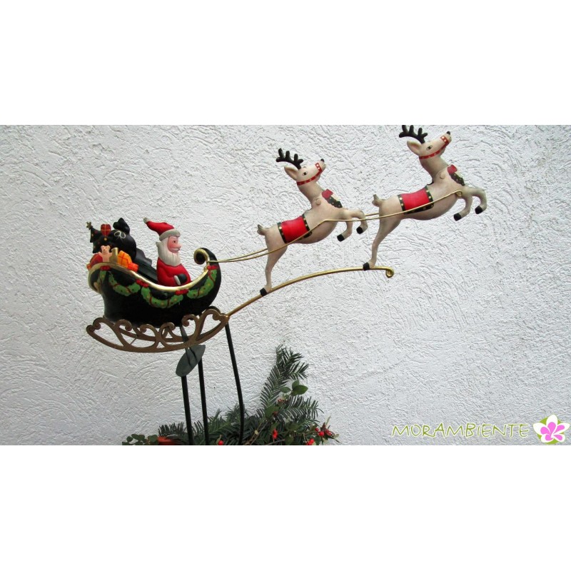 Pendelfigur "Weihnachtsmann im fliegenden Schlitten"