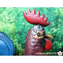 Bunt lackierter Hahn aus Metall