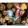Bunt lackierter Hahn aus Metall