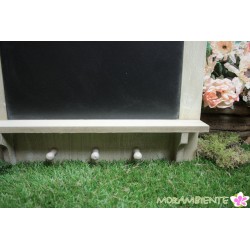 Memobord-Tafel mit Hakenleiste