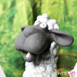 Zaunhocker, Beetfiguren aus Keramik: Schaf, Huhn und Katze