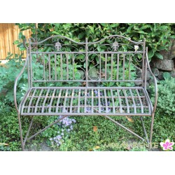 Gartenbank "Palermo" aus Metall in dunkelbraun