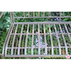 Gartenbank "Palermo" aus Metall in dunkelbraun