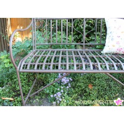 Gartenbank "Palermo" aus Metall in dunkelbraun