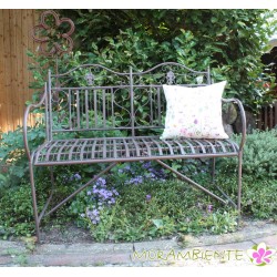 Gartenbank "Palermo" aus Metall in dunkelbraun