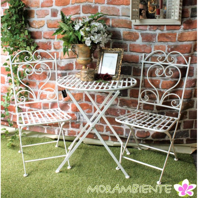 Bistrogarnitur  "Kopenhagen", Tisch und zwei Stühle