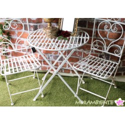 Bistrogarnitur  "Kopenhagen", Tisch und zwei Stühle