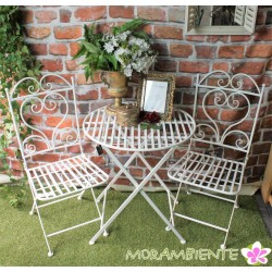 Bistrogarnitur  "Kopenhagen", Tisch und zwei Stühle