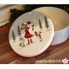 Gebäckdose "Weihnachten mit Tieren" aus Keramik