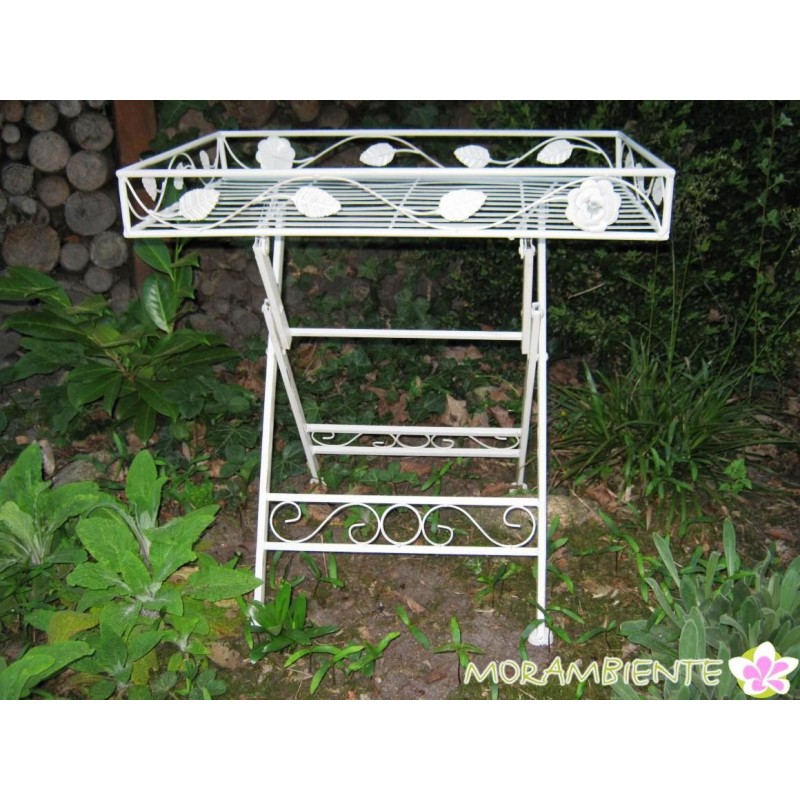 Rechteckiger Klapp-Tisch "Rose" im Antik-Look