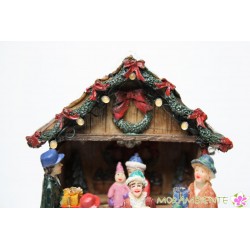 Beleuchteter Weihnachtsmarkt-Stand