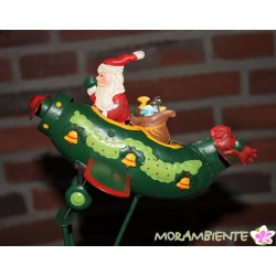 Pendelfigur "Weihnachtsmann im Flugzeug"
