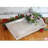 Tablett "Rose" aus Holz in Antik-Art