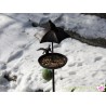 Gartenstecker Vogeltränke/Futterplatz "Schirm"
