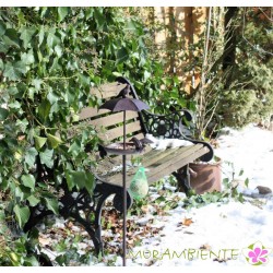 Gartenstecker Vogeltränke/Futterplatz "Schirm"