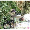 Gartenstecker Vogeltränke/Futterplatz "Schirm"