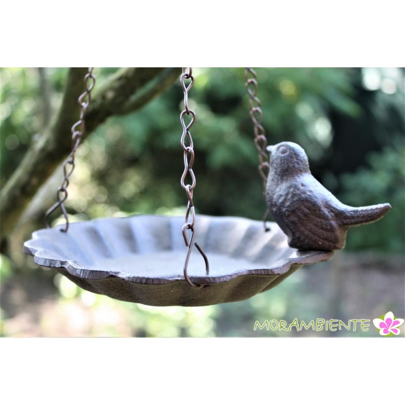 Kleine, hängende V7ogeltränke aus Gusseisen