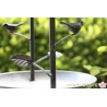 Vogel- Futterhaus zum Hängen aus Metall mit Zweigen