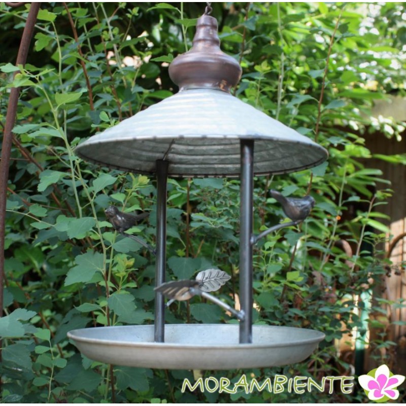 MAZUR Vogelfutterhaus Aus Holz 44x56x37cm - Wetterfest Für Garten & Balkon