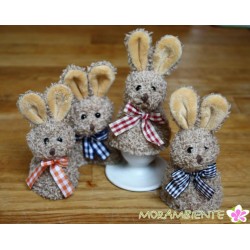 4er Set Eierwärmer aus Plüsch "Hase" oder "Hund"