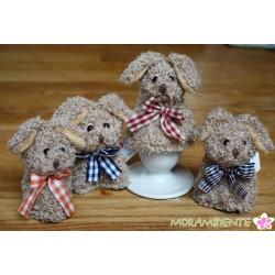 4er Set Eierwärmer aus Plüsch "Hase" oder "Hund"