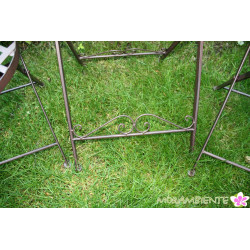 Bistrogarnitur "Neapel" Tisch und Stühle in dunkelbraun